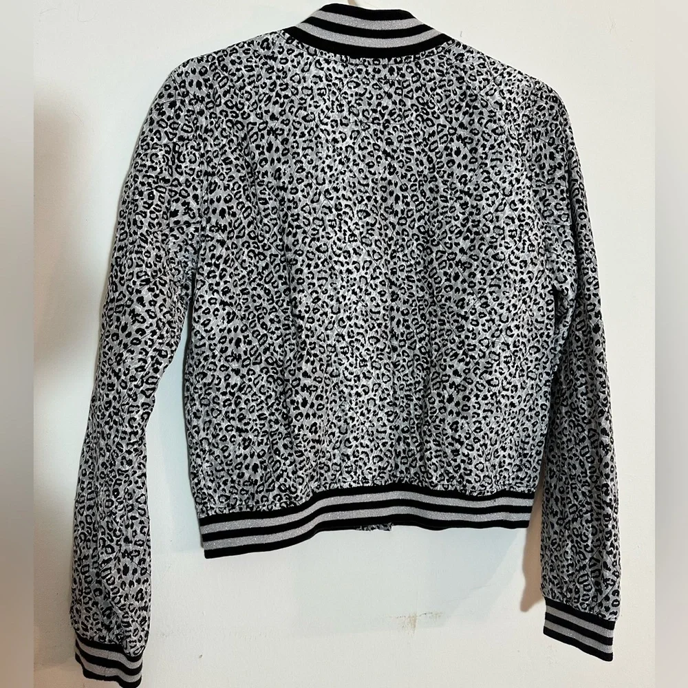 R13 shrunken‎ quilted roadie jacket silk leopard - Picture 5 of 16